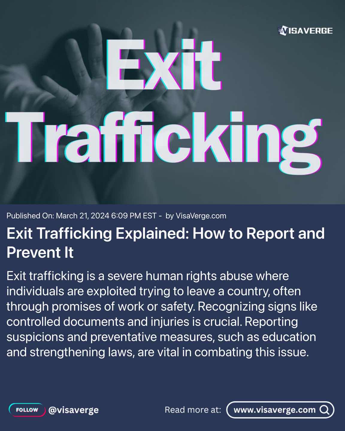 Exit Trafficking Explained: How to Report and Prevent It