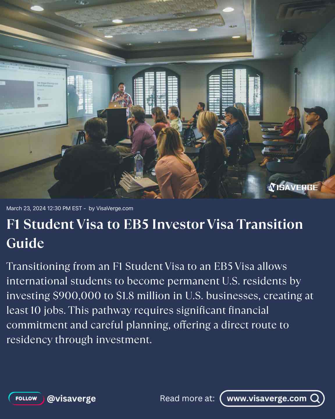 F1 Student Visa to EB5 Investor Visa Transition Guide