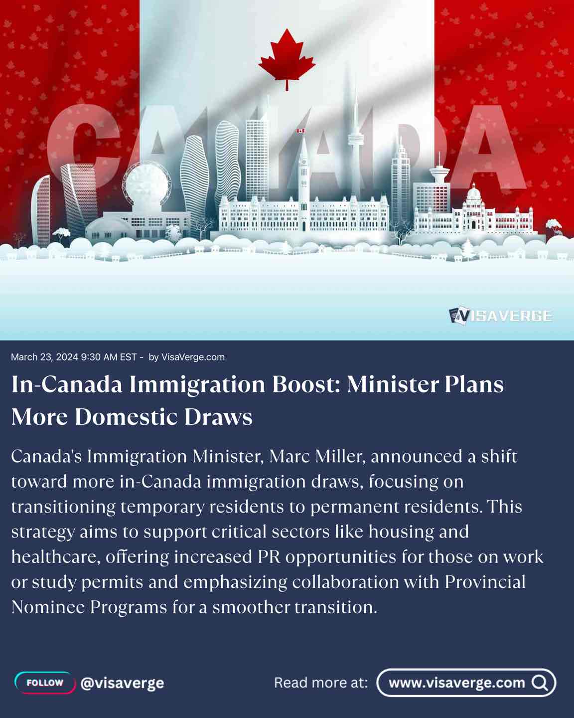 In-Canada Immigration Boost: Minister Plans More Domestic Draws In-Canada Immigration Boost: Minister Plans More Domestic Draws