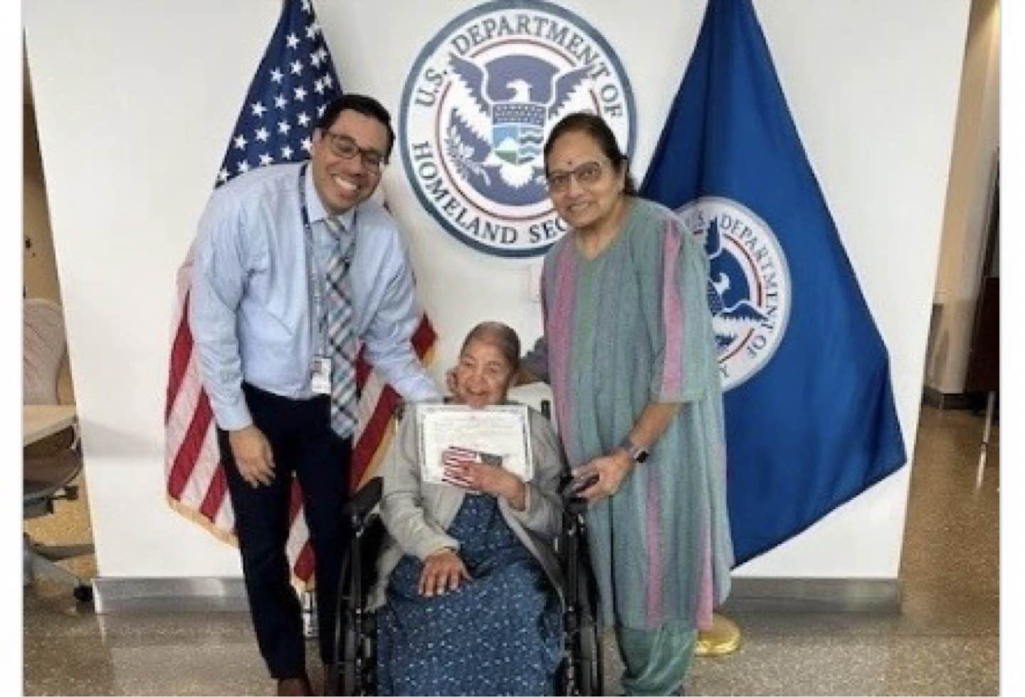 99-Year-Old Indian Woman Becomes US Citizen 99-Year-Old Indian Woman Becomes US Citizen