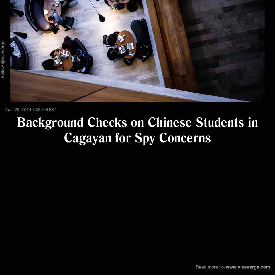 Background Checks on Chinese Students in Cagayan for Spy Concerns Background Checks on Chinese Students in Cagayan for Spy Concerns