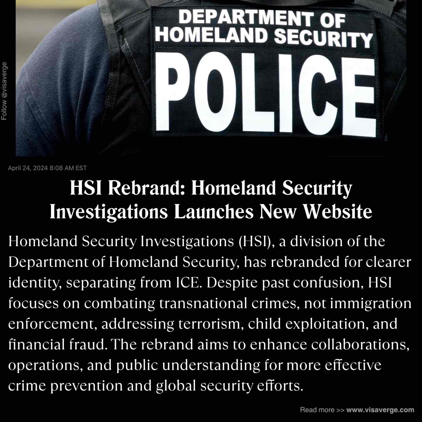 Rebranding de HSI: Investigaciones de Seguridad Nacional Lanza un Nuevo Sitio Web Rebranding de HSI: Investigaciones de Seguridad Nacional Lanza un Nuevo Sitio Web