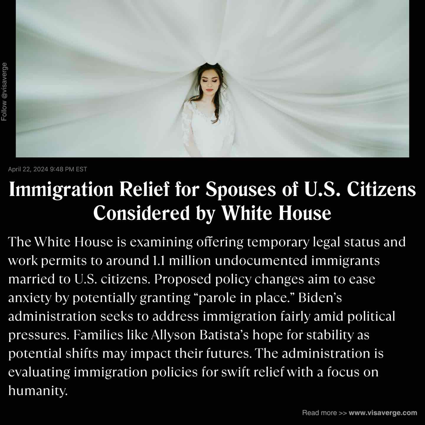 Immigration Relief for Spouses of U.S. Citizens Considered by White House