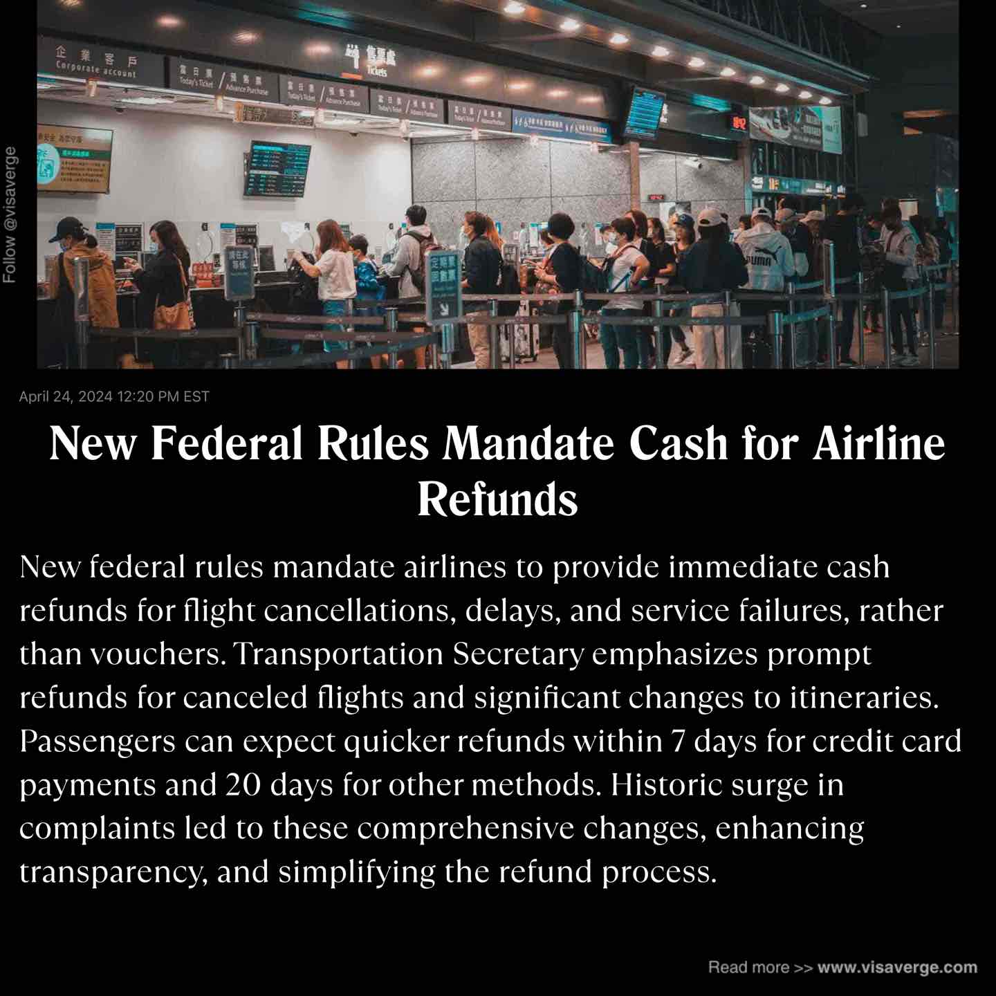 New Federal Rules Mandate Cash for Airline Refunds