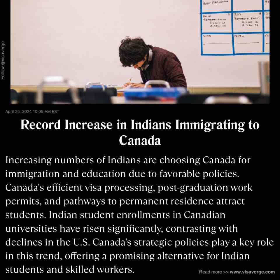 Record Increase in Indians Immigrating to Canada Record Increase in Indians Immigrating to Canada