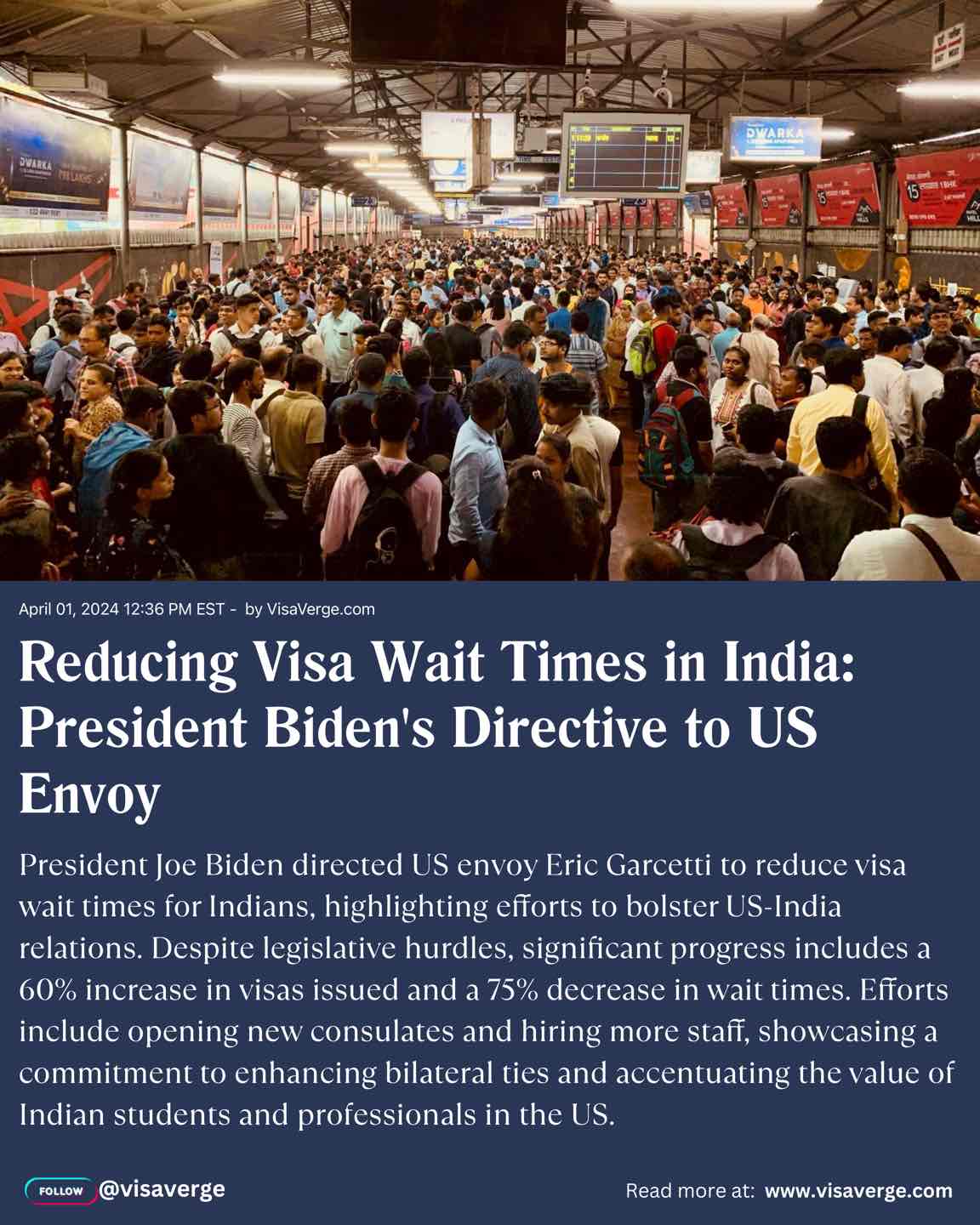 Reducing Visa Wait Times in India: President Biden's Directive to US Envoy Reducing Visa Wait Times in India: President Biden's Directive to US Envoy