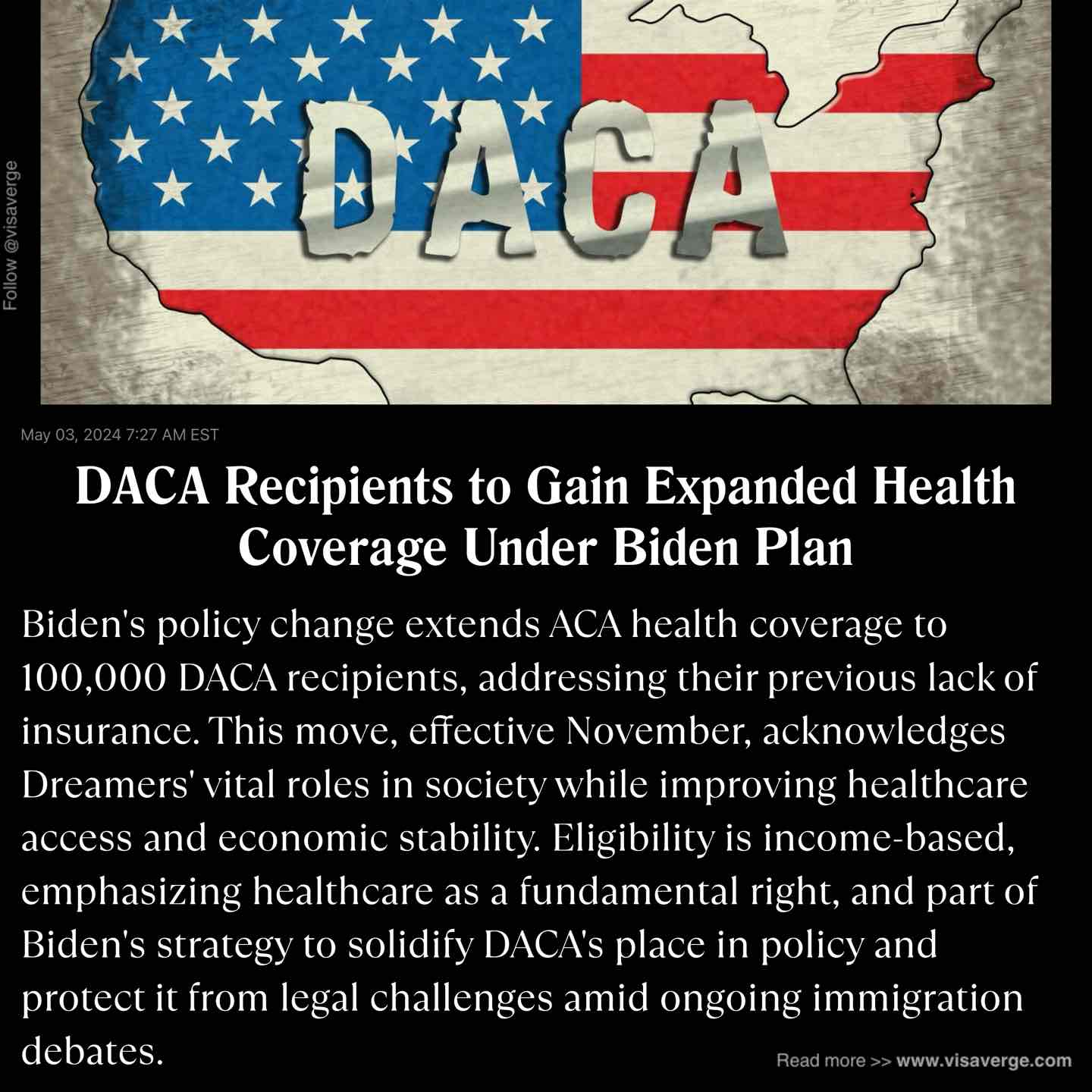 Receptores de DACA Obtendrán Cobertura de Salud Ampliada bajo el Plan de Biden
