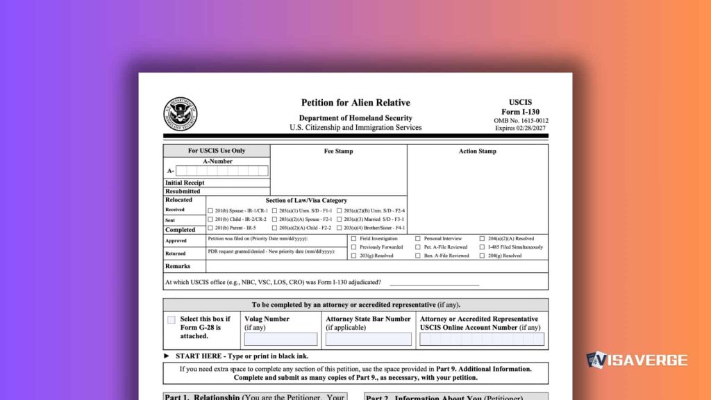 How to Fill Out Form I-130: Petition for Alien Relative