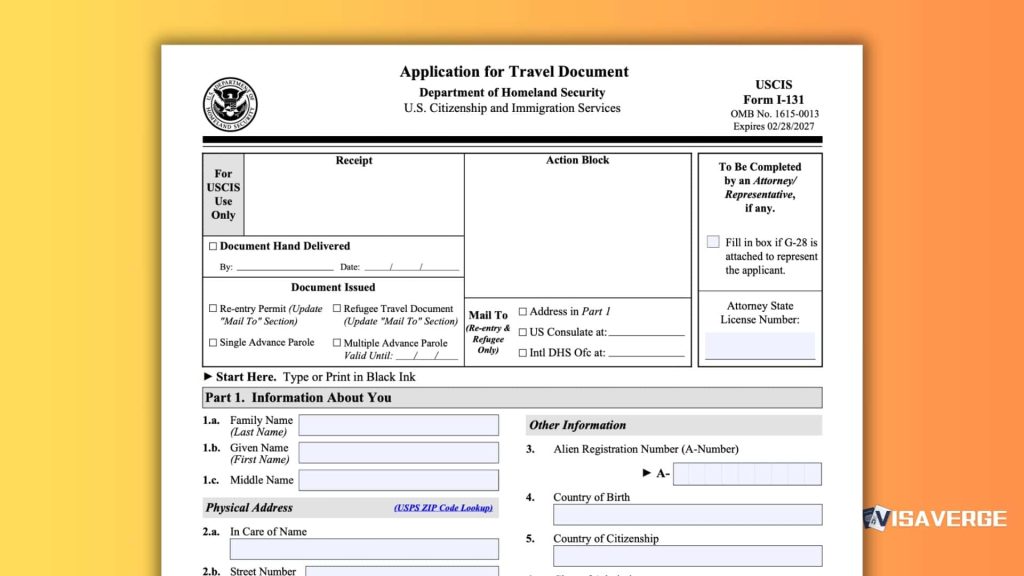 How to Fill Out Form I-131: Application for Travel Document