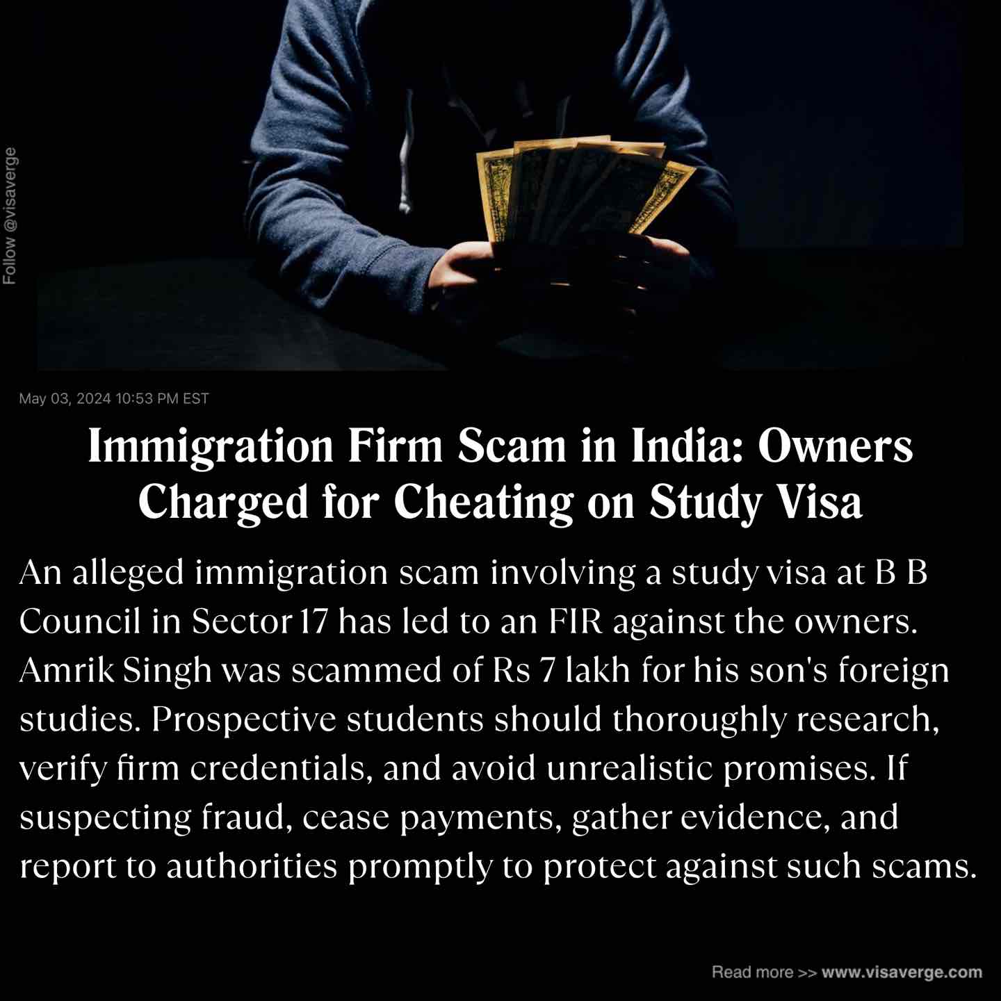 Immigration Firm Scam in India: Owners Charged for Cheating on Study Visa