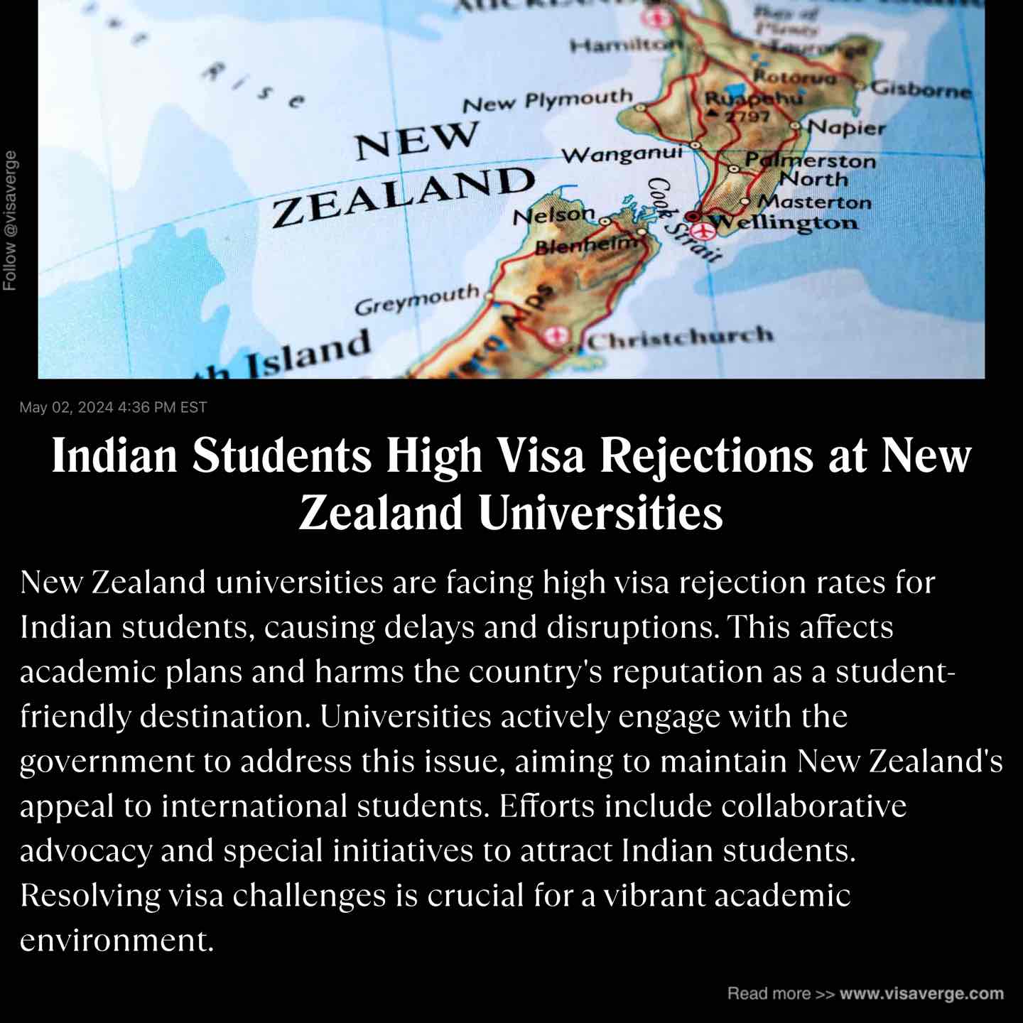 Indian Students High Visa Rejections at New Zealand Universities