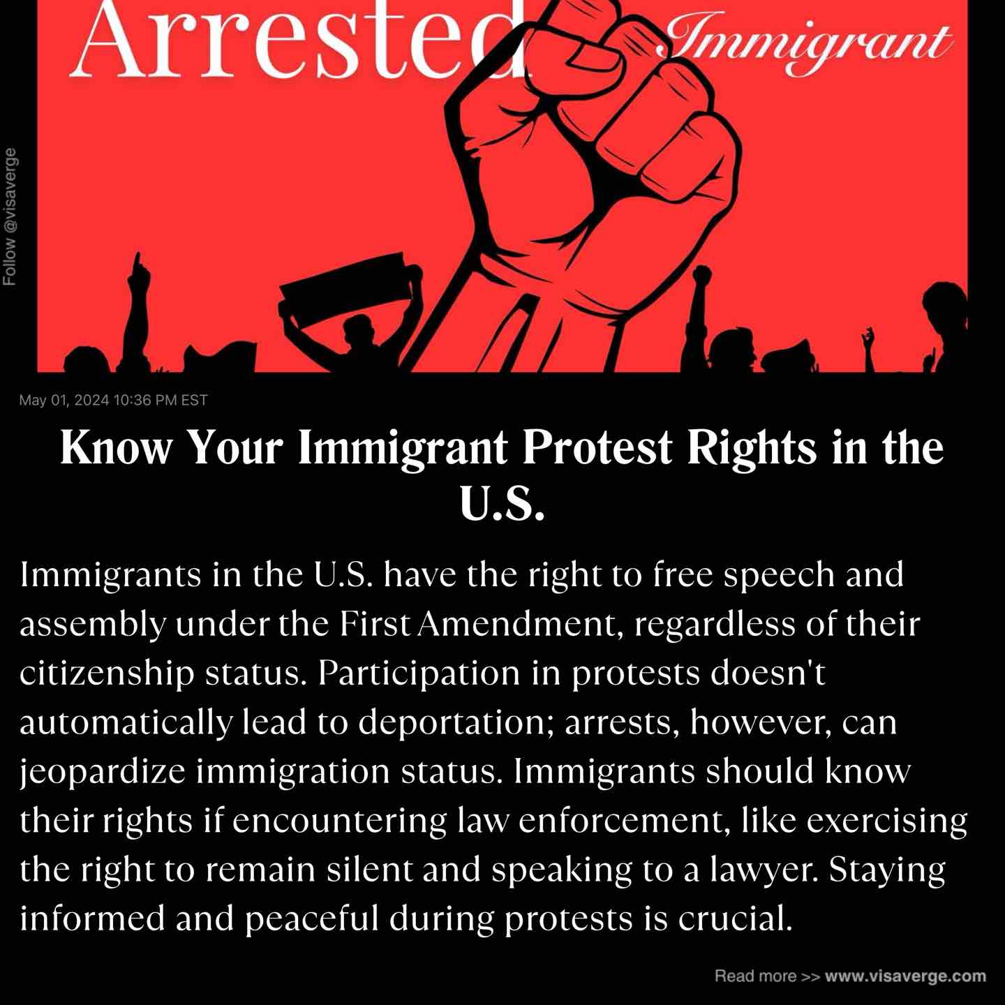 Know Your Immigrant Protest Rights in the U.S. Know Your Immigrant Protest Rights in the U.S.
