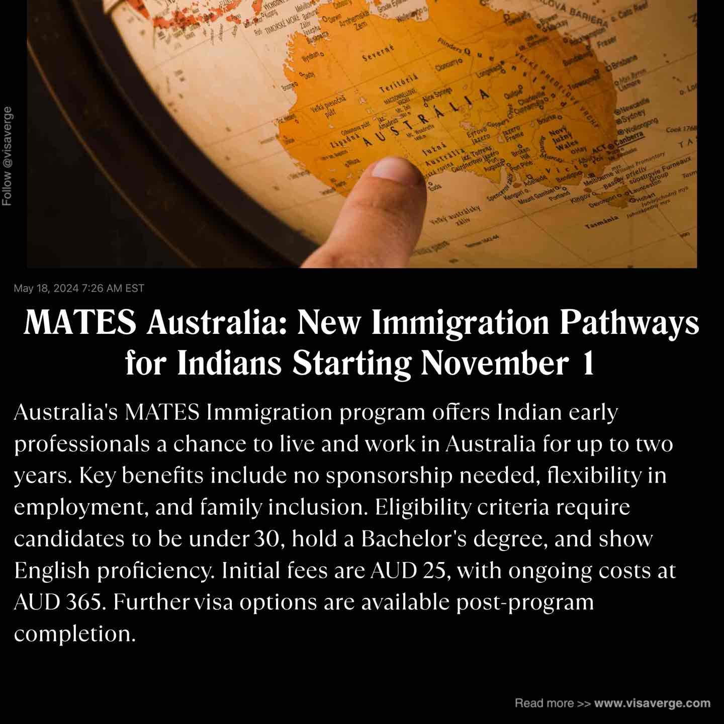 MATES Australia: New Immigration Pathways for Indians Starting November 1 MATES Australia: New Immigration Pathways for Indians Starting November 1