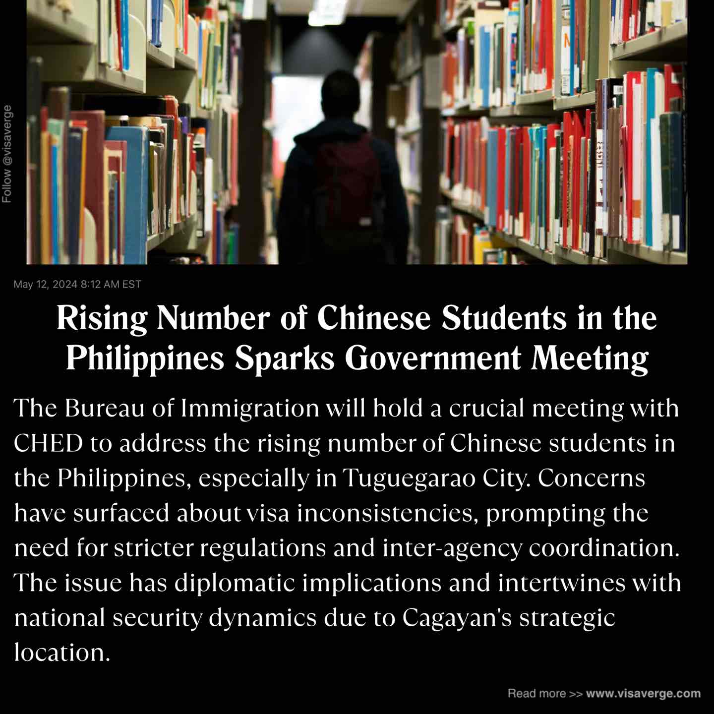 Rising Number of Chinese Students in the Philippines Sparks Government Meeting