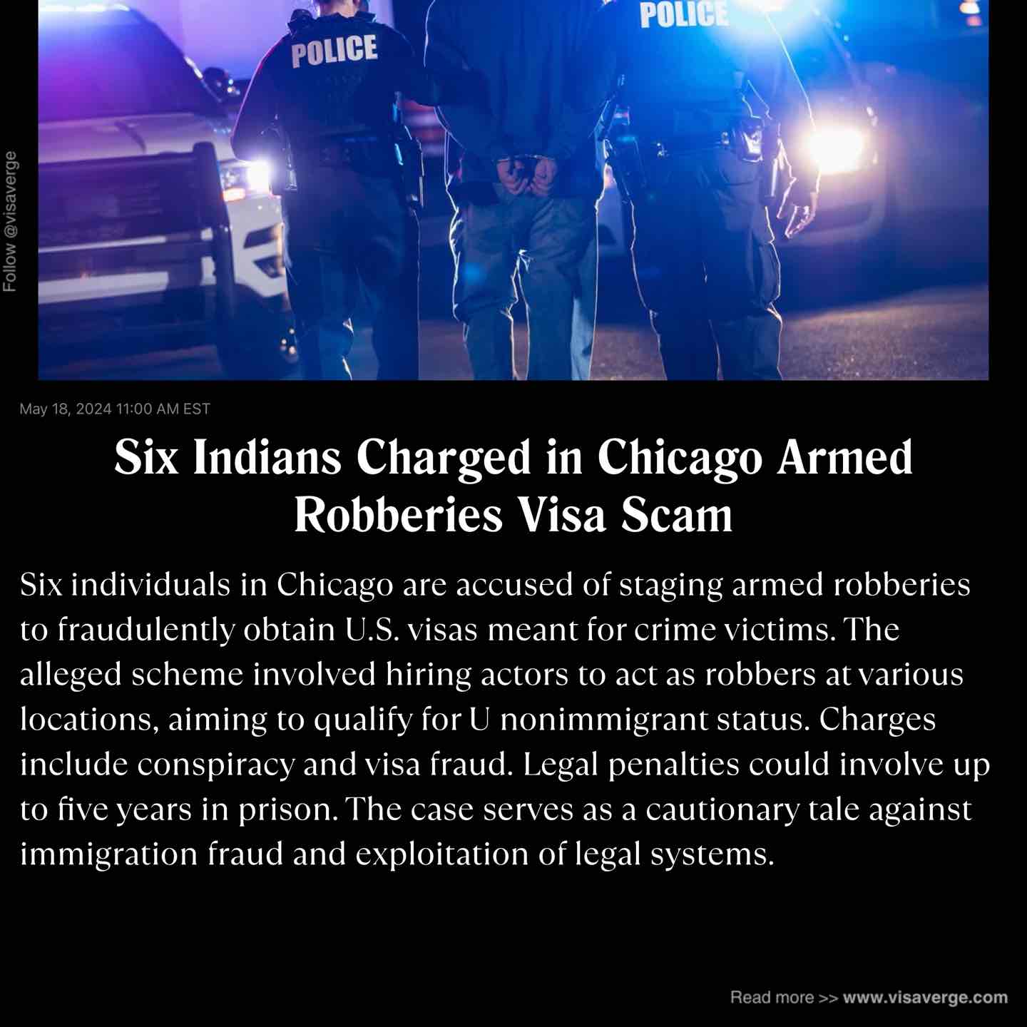 Six Indians Charged in Chicago Armed Robberies Visa Scam Six Indians Charged in Chicago Armed Robberies Visa Scam