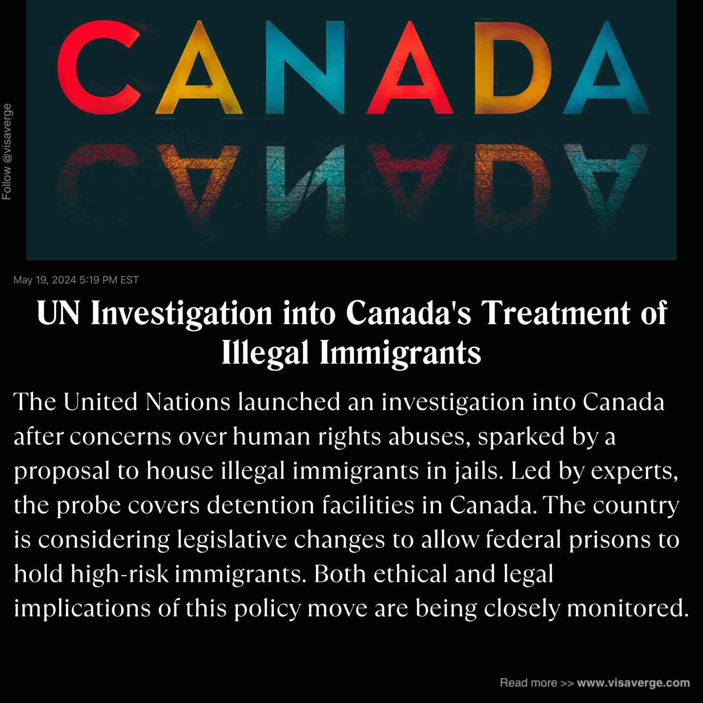 Investigación de la ONU sobre el Tratamiento de Inmigrantes Ilegales en Canadá Investigación de la ONU sobre el Tratamiento de Inmigrantes Ilegales en Canadá