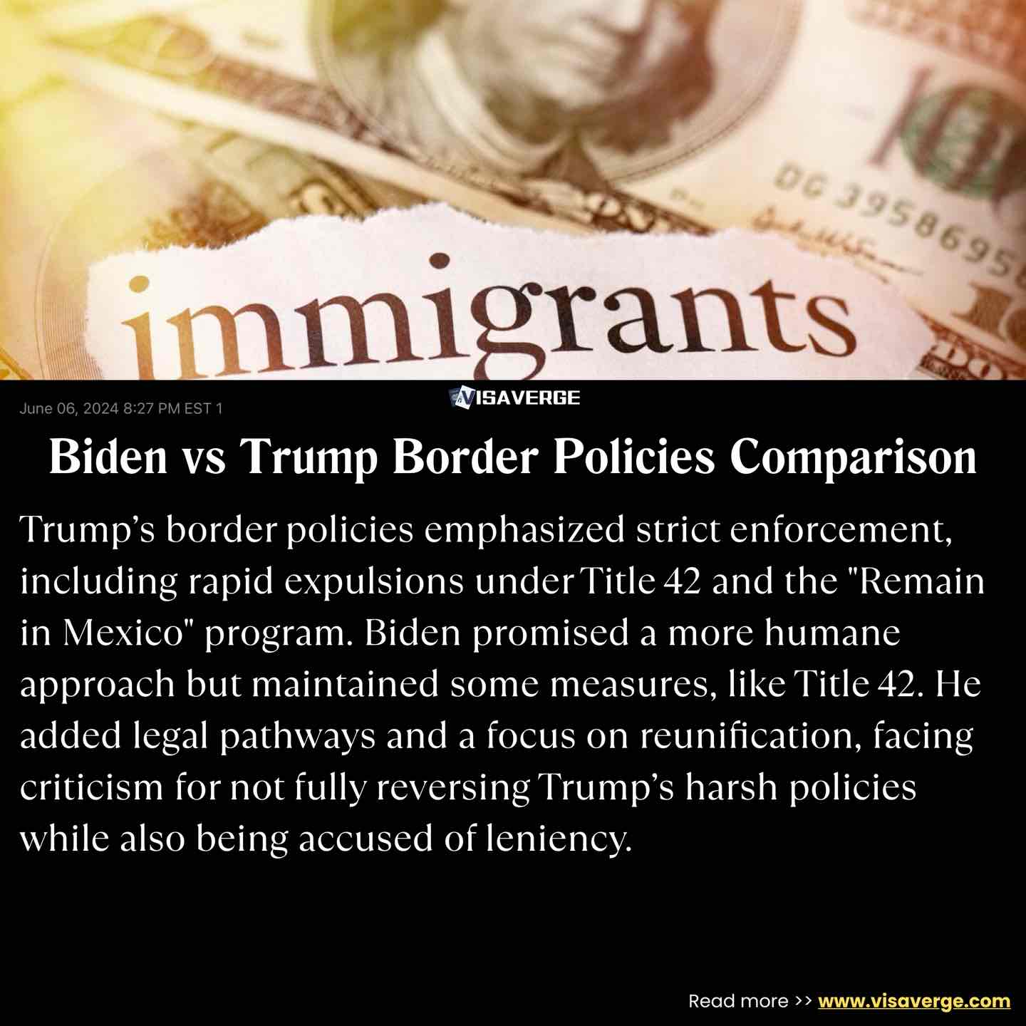 Biden vs Trump Border Policies Comparison