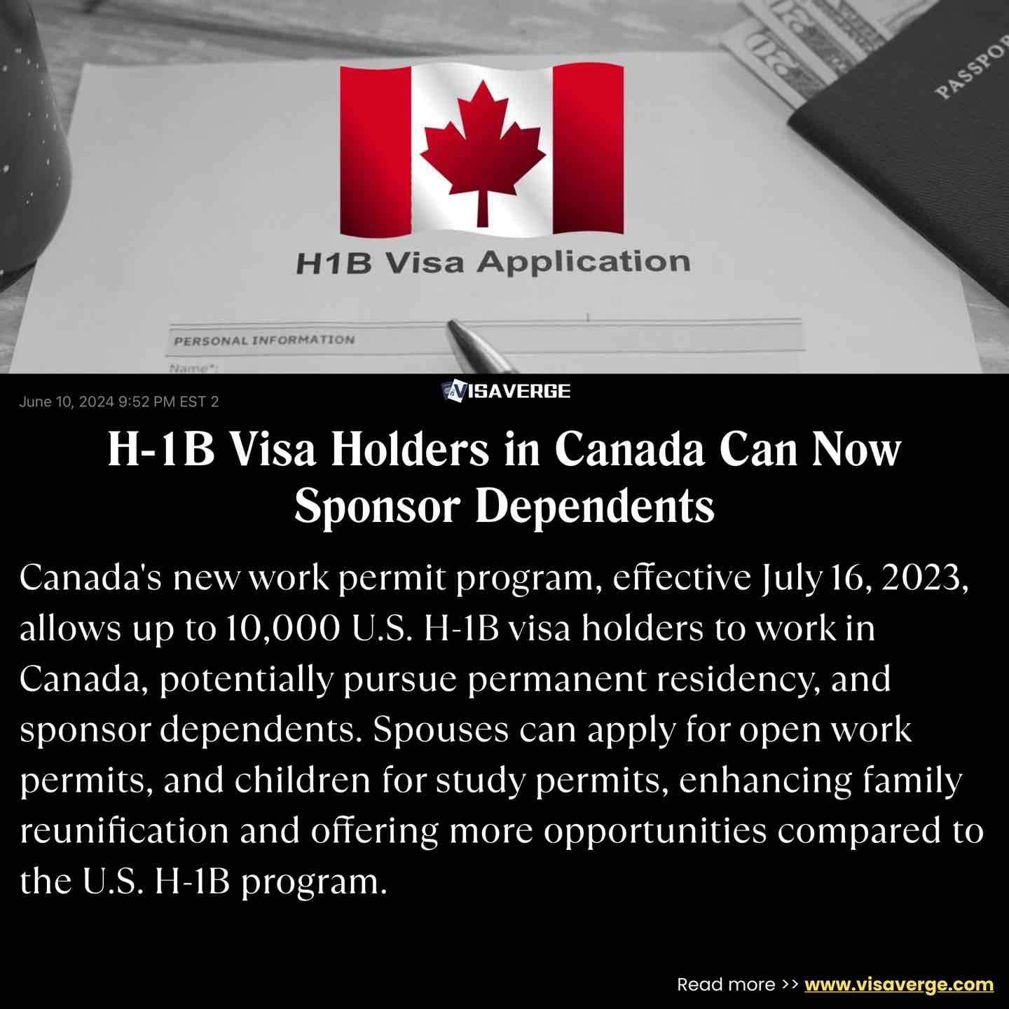 H-1B Visa Holders in Canada Can Now Sponsor Dependents H-1B Visa Holders in Canada Can Now Sponsor Dependents
