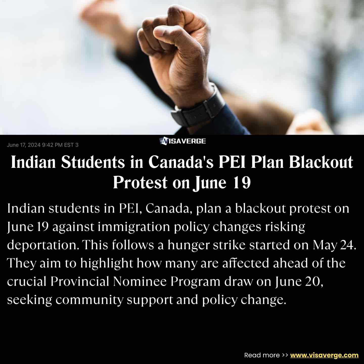 Indian Students in Canada's PEI Plan Blackout Protest on June 19 Indian Students in Canada's PEI Plan Blackout Protest on June 19