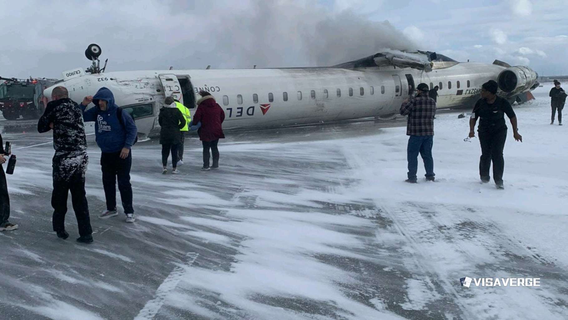 Delta Flight 4819 Crash Lands in Toronto, Flips and Breaks Apart