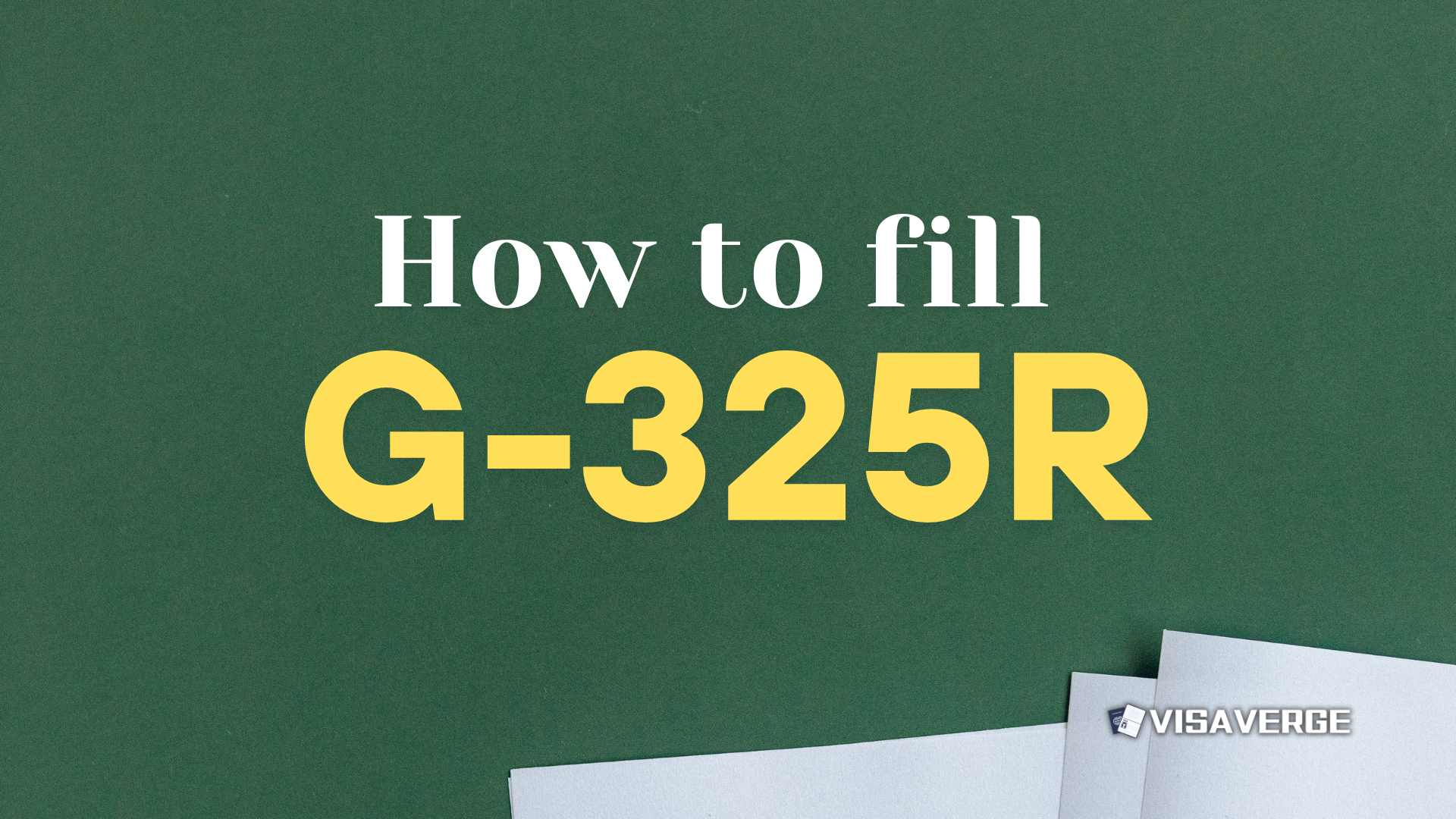 Formulario G-325R: Nueva norma para extranjeros en EE. UU. Formulario G-325R: Nueva norma para extranjeros en EE. UU.